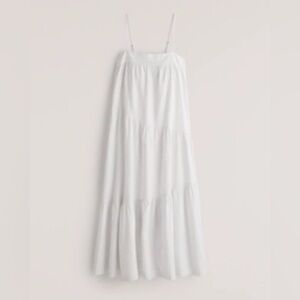 Abercrombie & Fitch Asymmetrical Tiered Maxi Dress